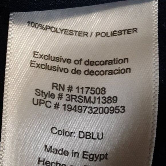 Reebok Men's size XL Logo-Print Fleece Blue Polyester Hoodie Sweater - Picture 6 of 10